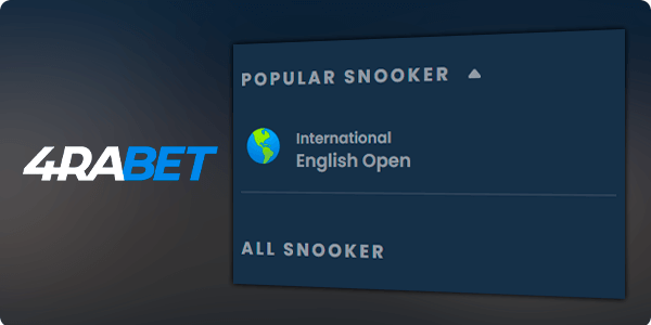 Snooker tournaments to betting at 4rabet