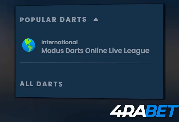 Darts tournaments to betting at 4rabet