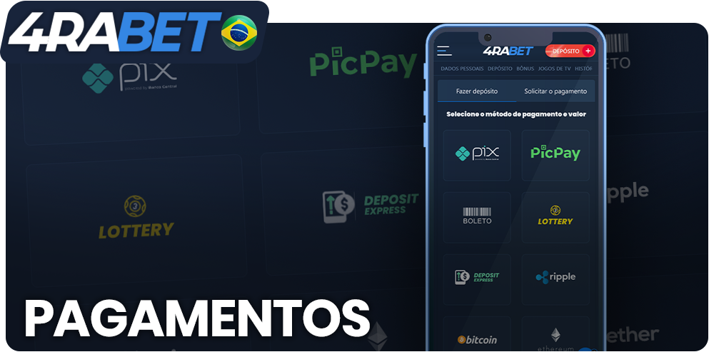 Formas de pagamento no aplicativo 4rabet móvel para jogadores brasileiros