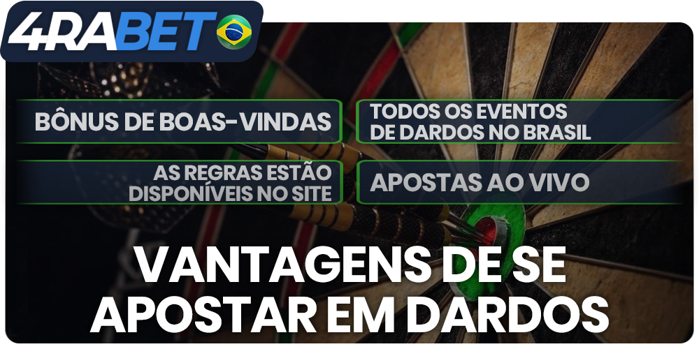 Vantagens de apostar em dardos na 4rabet Brasil