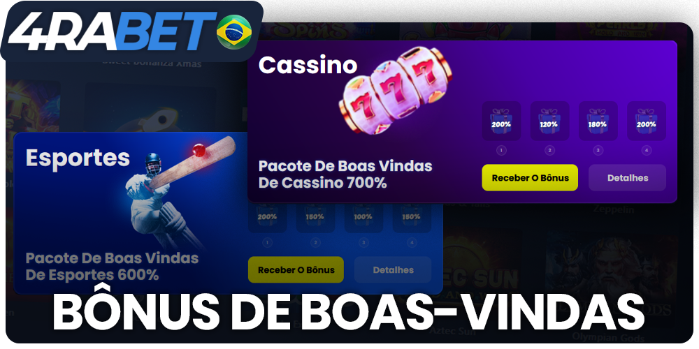Bônus de boas-vindas para novos jogadores brasileiros no 4rabet