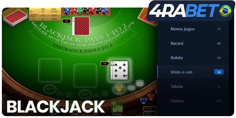 jogar blackjack no 4rabet Cassino
