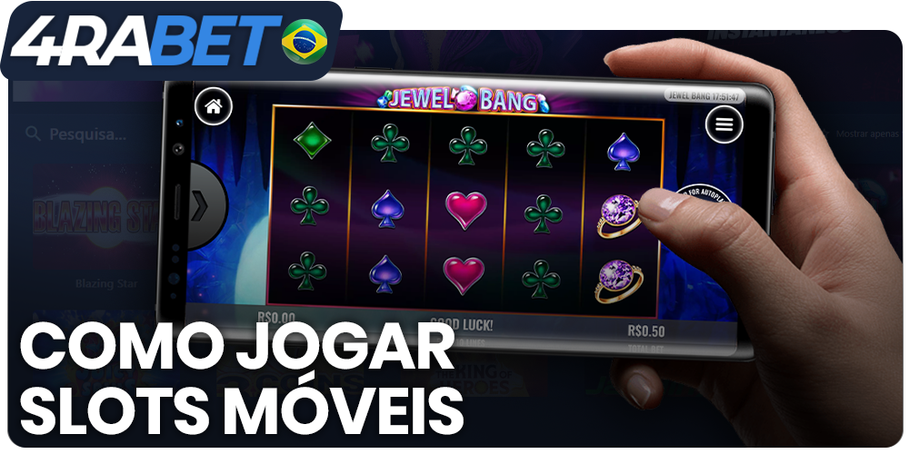 Instruções para jogadores brasileiros sobre como começar a jogar slots móveis no 4rabet Cassino
