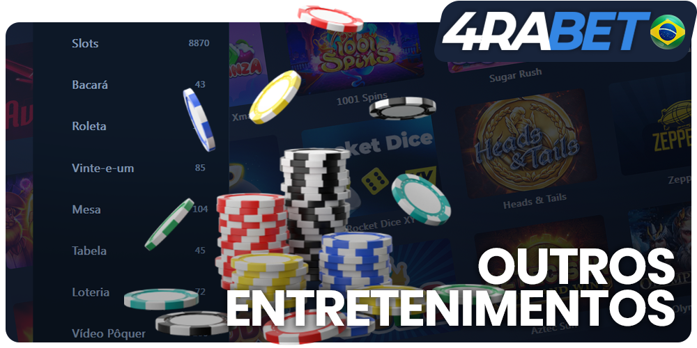 Outros passatempos no 4rabet - jogos de cassino, jackpots, dealers ao vivo