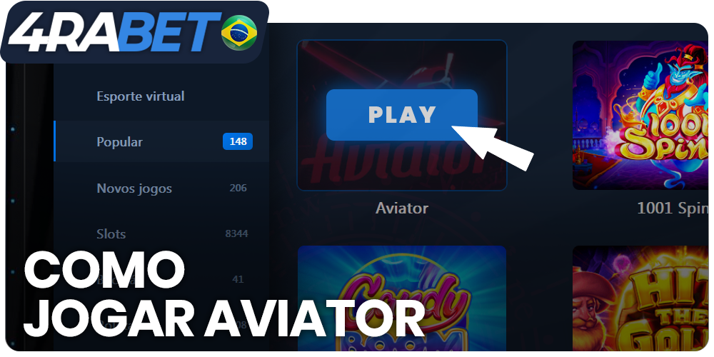 Instruções passo a passo para os brasileiros sobre como começar a jogar Aviator no 4rabet
