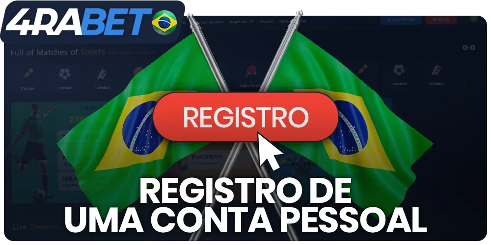 Processo de registro no site 4raBet Brasil