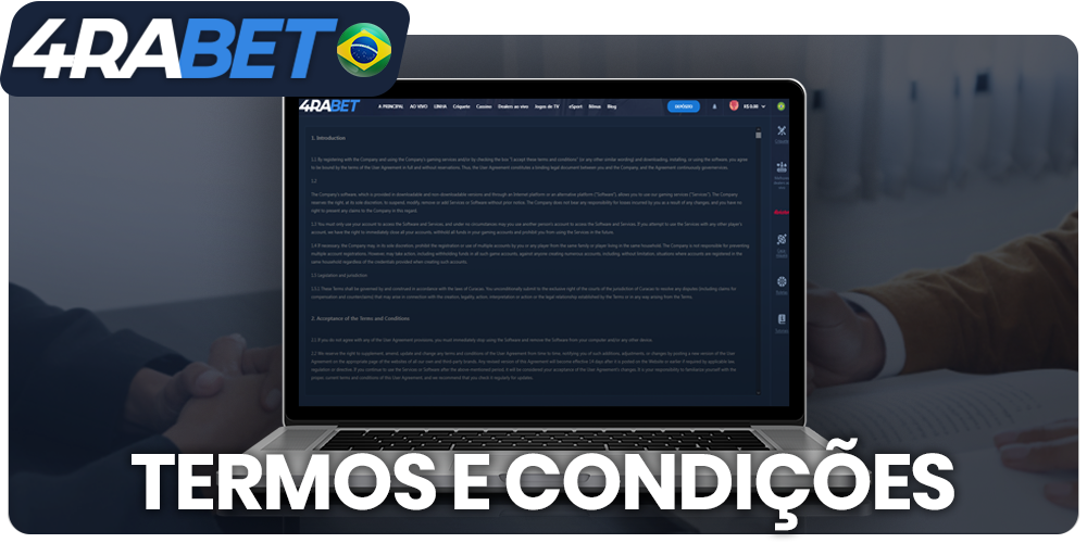 Termos e condições de uso do site 4rabet no Brasil