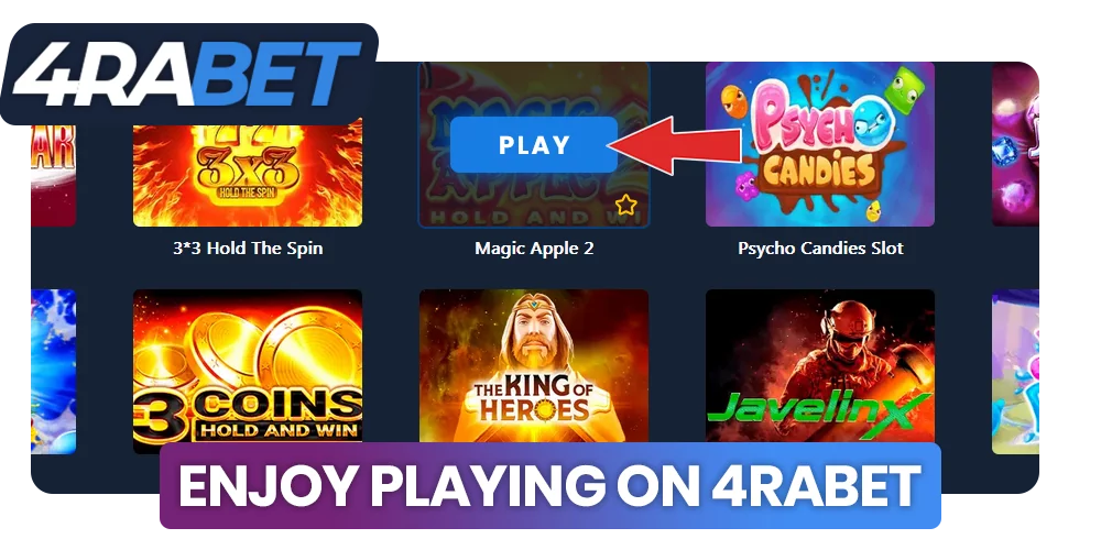 Start playing at 4rabet Casino