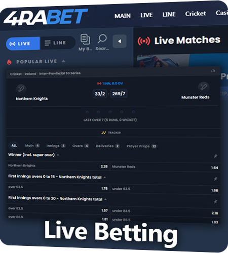 Live Betting at 4rabet