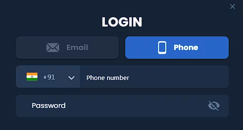 Login to 4rabet via phone number