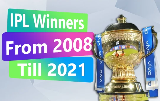 2008 से आईपीएल विजेता