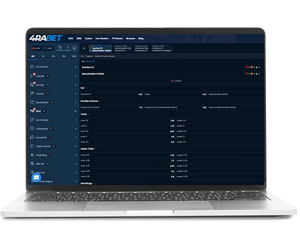 विंडोज के लिए 4rabet - डेस्कटॉप व्यू