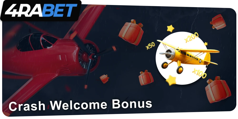 Crash Welcome Bonus at 4rabet - up to ₹40,000