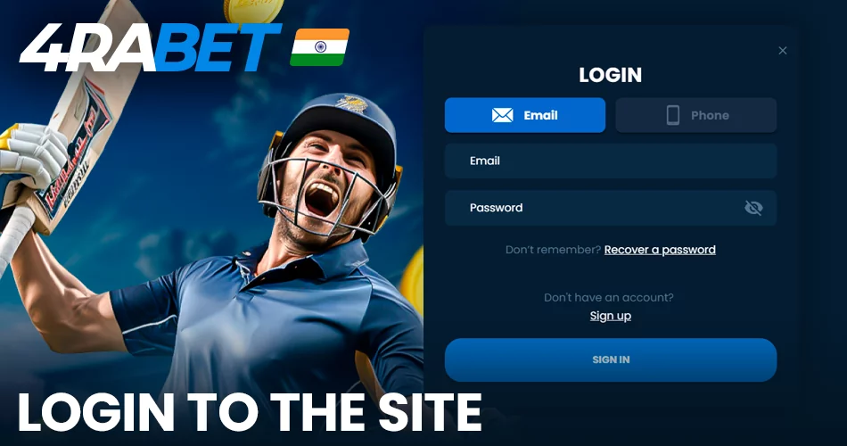 Instructions on how to login to 4rabet site in India