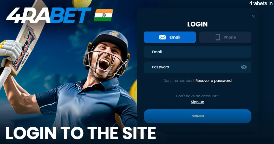 Instructions on how to login to 4rabet site in India
